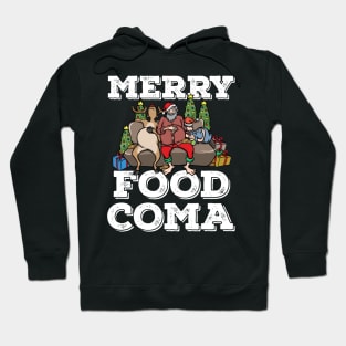 Foodie Gifts Food Coma Funny Christmas Pun Santa Claus Hoodie